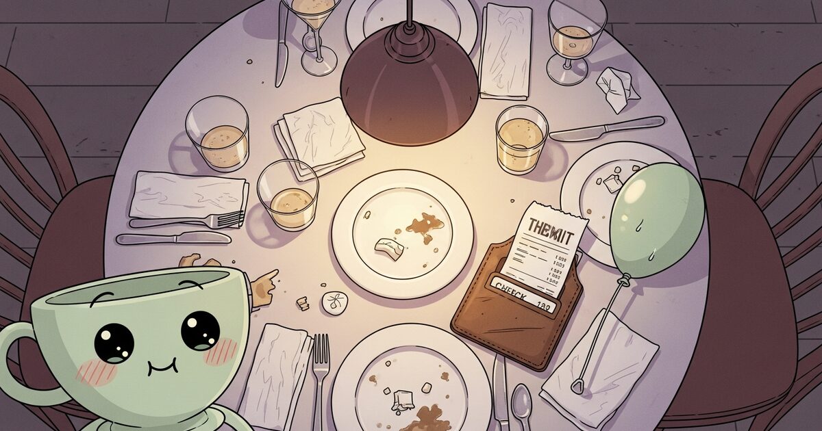 De $732 Verjaardagsdinerrekening — Zo ziet Loud Budgeting eruit aan tafel